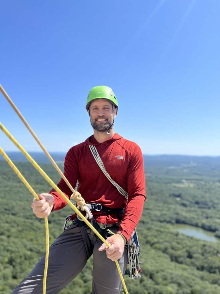 Shmulsky tames a Connecticut classic called Unconquerable Crack at Ragged Mountain. Photo by Sean McAlindin